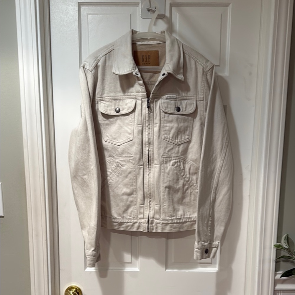 Gap Cream Lightweight Denim Jacket - image 1